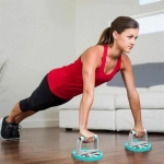 Multi-functional Ab Wheel Roller Mute Removable Abdominal Wheel with Push-up Stand for Abs Core Strength Training