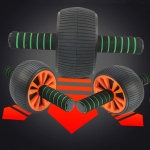 Abdominal Tonifying Wheel Mute Anti Slip Removable Muscle Exercise Roller Dual Handle Sports Ab Wheels for Body Shaping Abs Core Workout Home Gym