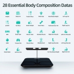 Smart Body Fat Scale 28 Key Body Data Analyze Scale with 8 High-precision Sensors Professional Body Composition Analysis Scale