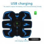 Abdominal Arm Muscle Training Stimulator Set EMS Electrical Body Shape Trainer with LCD Display Rechargeable Ab Belt Set