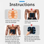 Abdominal Arm Muscle Training Stimulator Set EMS Electrical Body Shape Trainer with LCD Display Rechargeable Ab Belt Set