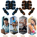 Abdominal Arm Muscle Training Stimulator Set EMS Electrical Body Shape Trainer with LCD Display Rechargeable Ab Belt Set
