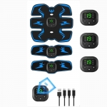 Abdominal Arm Muscle Training Stimulator Set EMS Electrical Body Shape Trainer with LCD Display Rechargeable Ab Belt Set
