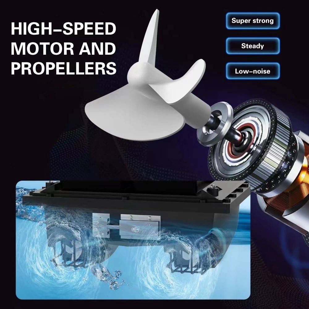 12V High-speed Smart Remote Control RC Bait Boat Dual Powerful Motors 500M Signal Reception Night Navigation Light Positioning 18000mAh Max Battery 1.2KG Large Load Bait Carry Outdoor Bait Delivery Boat Fishing Boat - Generic - Bait Boats - BBC-2014712 - bargainbasement.club