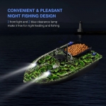 500m Signal Reception Smart Electric RC Fishing Boats Dual Motor 5200mAh Battery GPS Intelligent System 4 Positioning Points Auto Return LCD Power Display Light Control Outdoor Bait Delivery Boat Fishing Boat