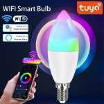 5W WiFi Smart Bulb E14 RGB+WW+CW Works With TUYA APP Alexa Compatible 2.4GHz Voice Control Energy Efficient LED