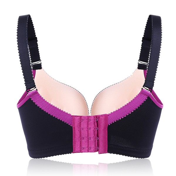 Sexy Seamless Wireless Under Thick Thin Cup Bra Front Closure Solid Color Adjustable Underwear For Women