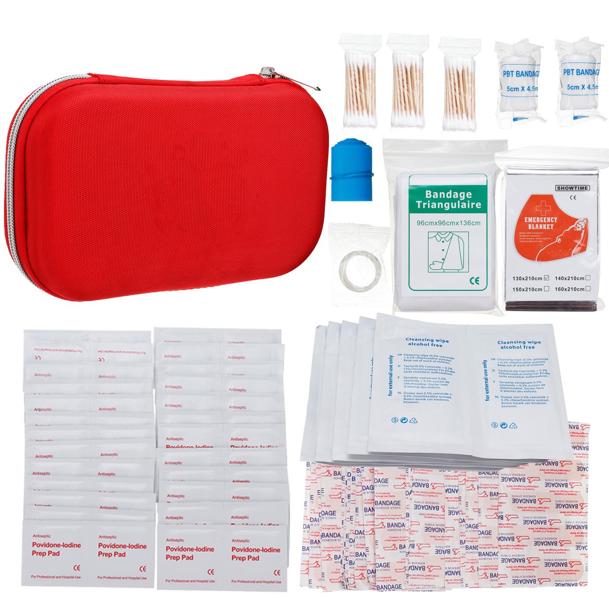 Full 304PCS Outdoor Emergency Survival Kit Gear Medical Bag for Home Office Car Boat Camping Hiking