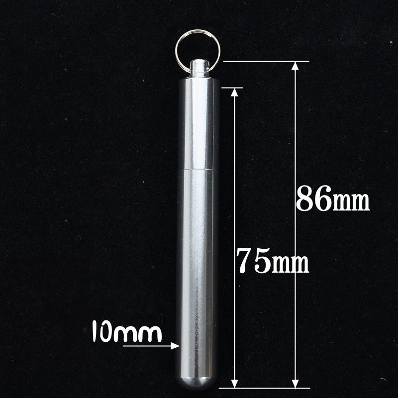 Aluminum Alloy Toothpick Case Fruit Check Box Sealed Waterproof Bin Mini Pill Bottle Metal Pill Box