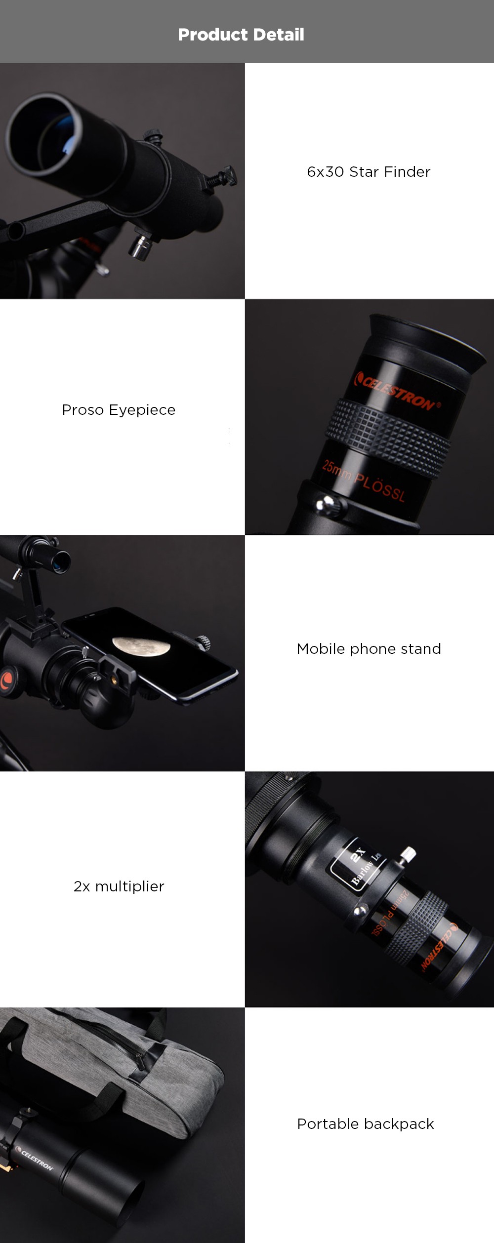 CELESTRON SCTW-102EQ3 Astronomical Telescope 330X Magnification with Tripod 2 Eyepieces Profession Science Telescope Camping Travel From Xiaomi Youpin