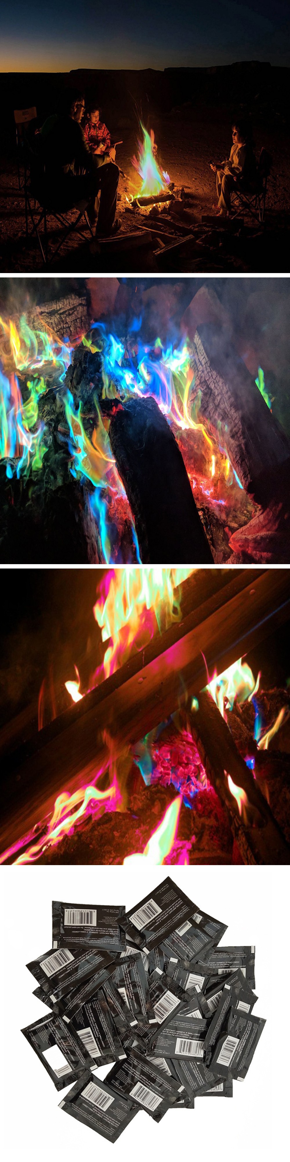 30g Mystical Fire Coloured Magic Flame for Bonfire Campfire Party Fireplace Flames Powder Magic Trick Pyrotechnics Toy